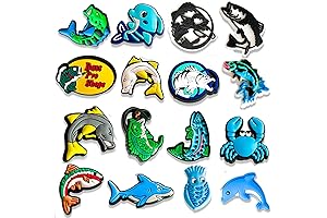 16-Piece Fishing Themed Shoe Charms: Adorn Your Shoes or Create Unique Jewelry