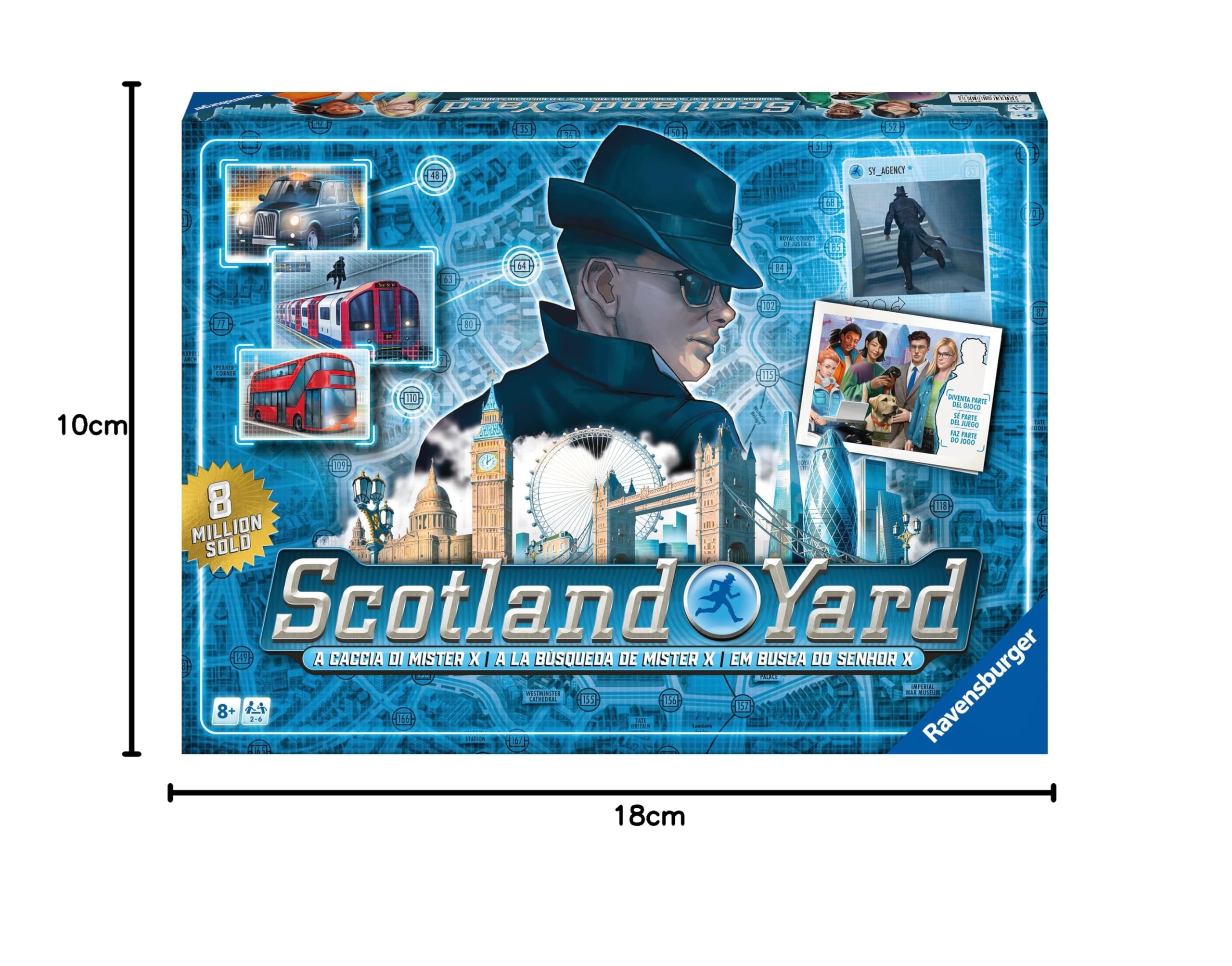 Ravensburger - Scotland Yard Refresh 40th Anniversary | Brettspiele | Geschenk für Kinder ab 8 Jahren | Brettspiele für Erwachsene und Kinder ab 8 Jahren | 2-6 Spieler