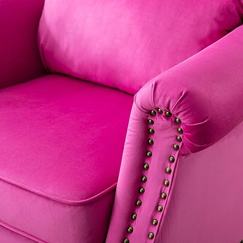 Miniatura 6 de chairus Silla decorativa moderna de mediados de siglo, cómoda silla individual con respaldo de canal con almohada pequeña para Living Roon