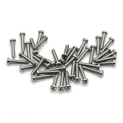 (50 piezas) Tornillos de máquina Phillips de cabeza plana M5-0.031x0.630 in, acero inoxidable 18-8 por Fullerkreg