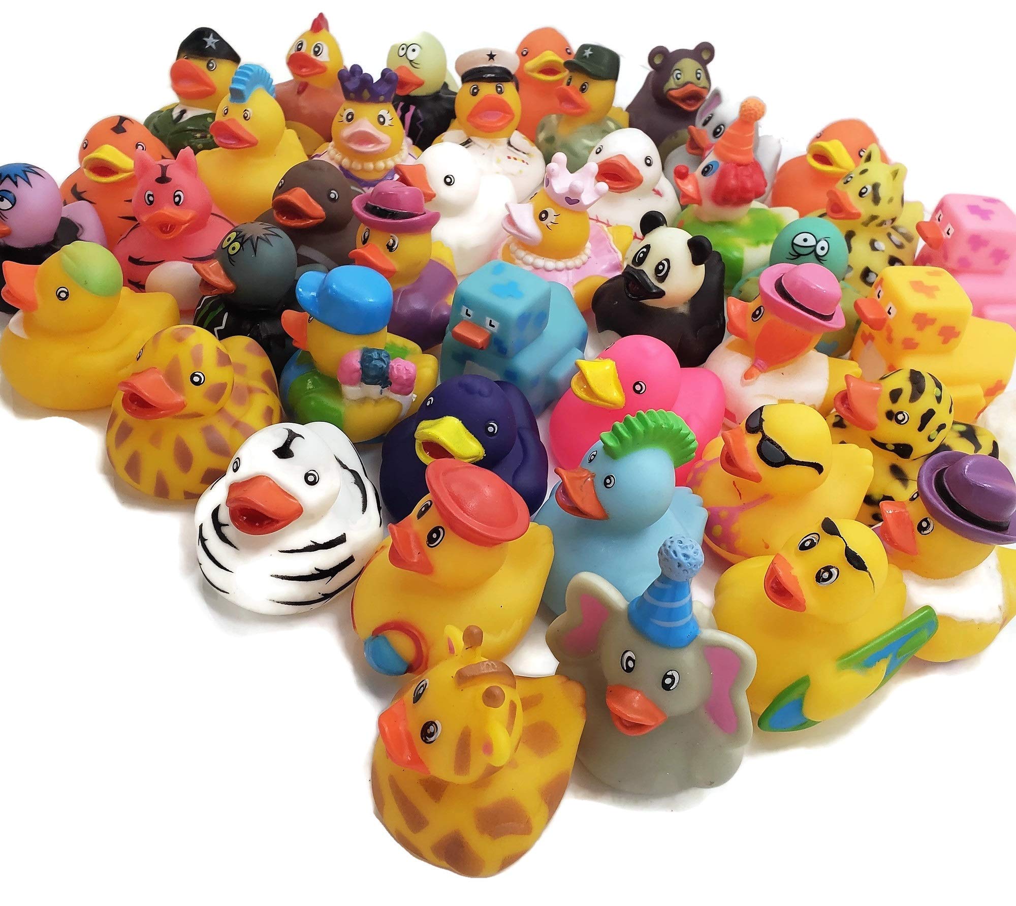 Amazon.co.jp: Zugar Land 50 アソートカラフルラバーダッキー