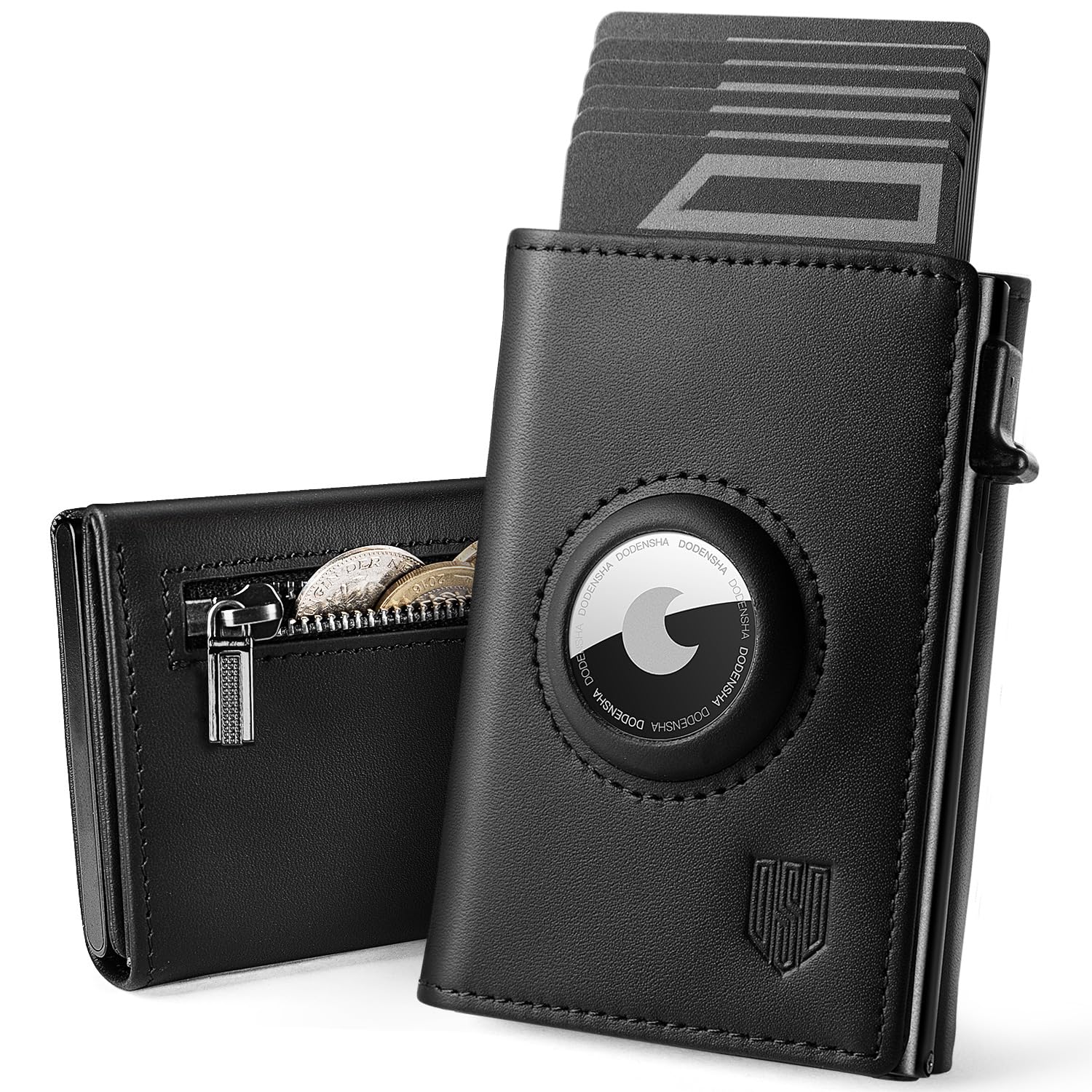 DODENSHA Wallet mit Münzfach I Mini Geldbörse Herren Klein für 10+ Karten