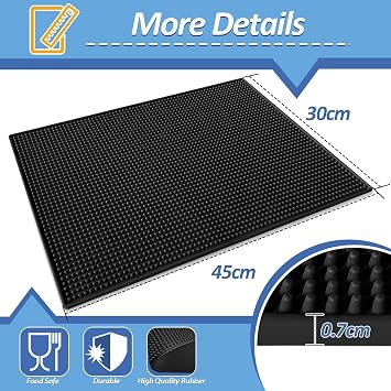 Silikon Bulaşık Kurutma Matı, 30x45 Cm Genişliğinde, Kaymaz Yapı, Kolay Temizlenebilir Tasarım, Ev Ofis Restoran İşyeri İçin Uygun Silikon Kahve Makinesi Pedi Bulaşık Kurutma ve Bar Matı