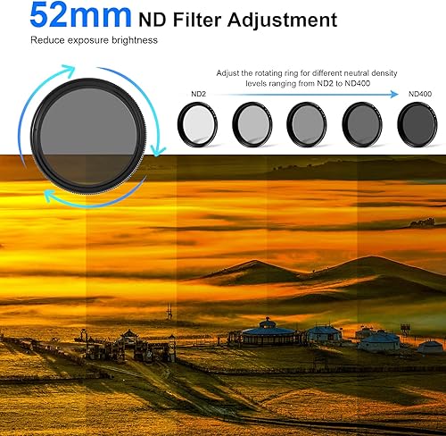 Miniatura 2 de PULUZ Anillo adaptador de filtro de lente UV de 2.047 in para GoPro HERO11  Hero11 Mini  HERO10  HERO9 adaptador de lente de cámara negro anillo