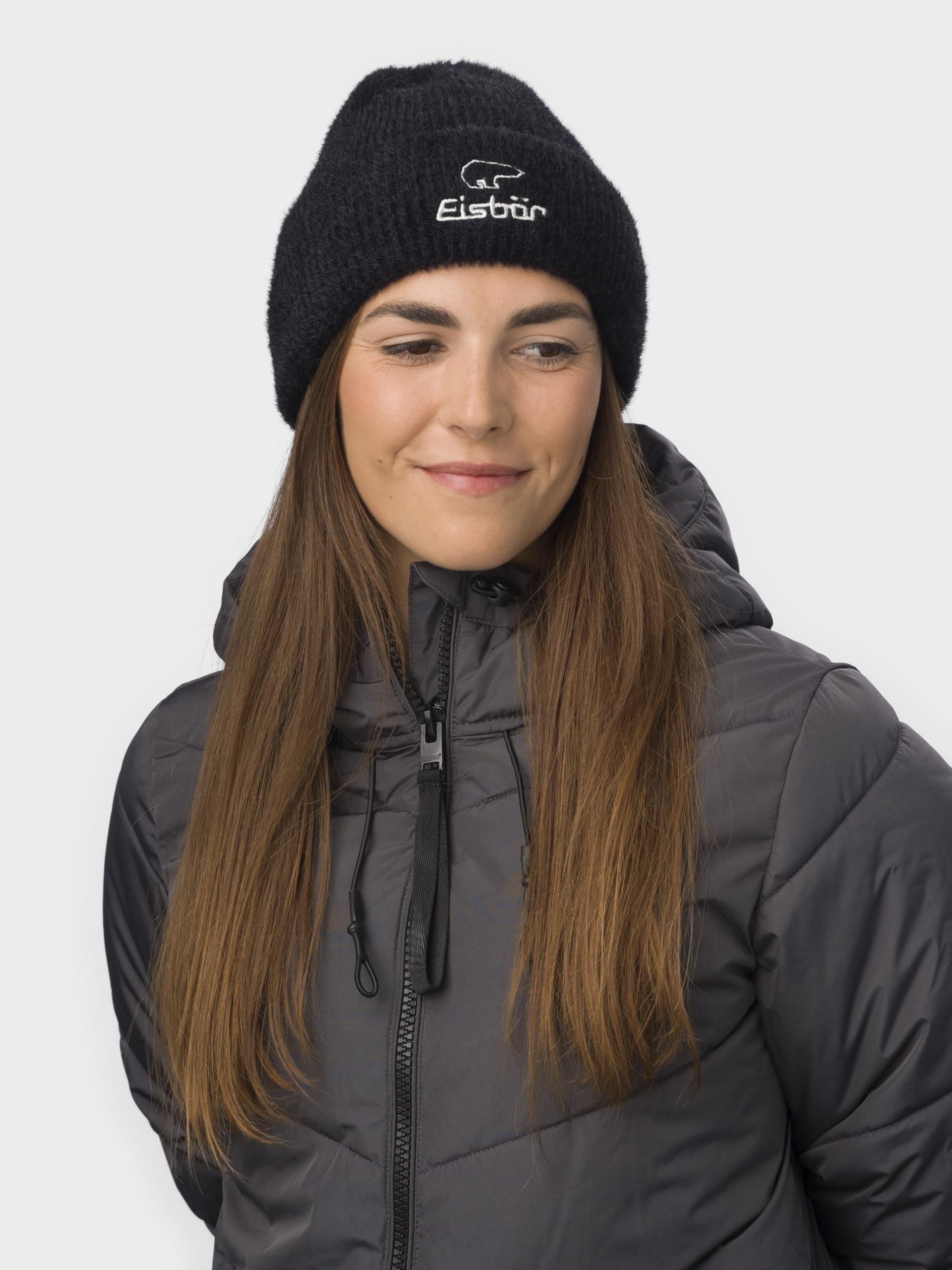 Eisbär Mütze Damen & Herren Mana - kuschelig weiche Beanie Unisex Beanie mit Umschlag Teddy Mütze Fisherman Docker Trawler