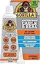 Gorilla 100% Silicone Caulk, Waterproof Sealant, 2.8oz Squeeze Tube (Pack of 1) – Clear -10 Year Mold Resistant Kitchen, Window, Bath, Marine, Door and More