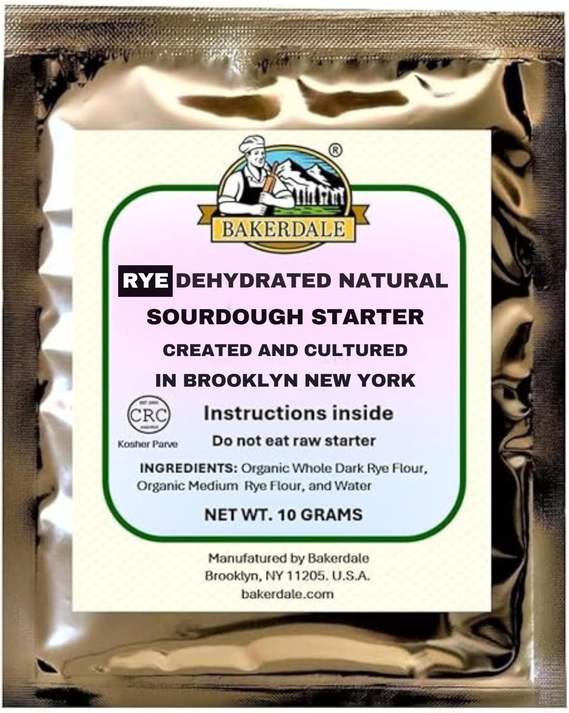 Bakerdale Dehydrated Natural RYE Sourdough Starter Culture