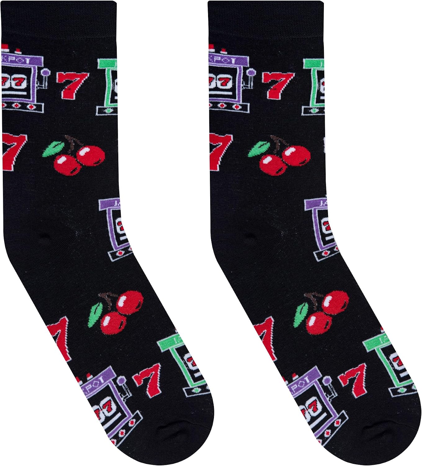 Crazy Socks - Casino Vegas Lifestyle Crew Socks, Size Large image 2