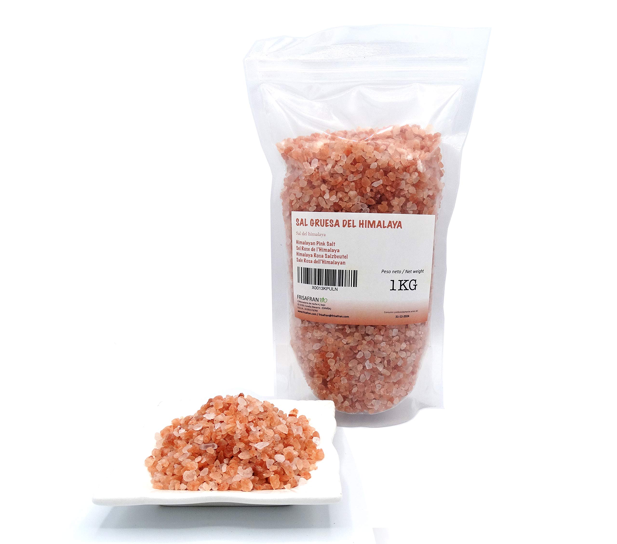 Buy FRISAFRAN Himalayan Pink Salt, 100 Natural (Himalayan Pink Salt, COARSE Grade, 1Kg
