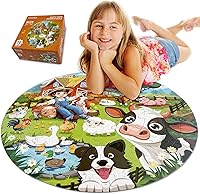 Vista 7 de Rompecabezas para niños de 4 a 6 años con planetas del sistema solar, 70 piezas redondas grandes rompecabezas de piso para niños de 3, 4, 5, 6, 7, 8