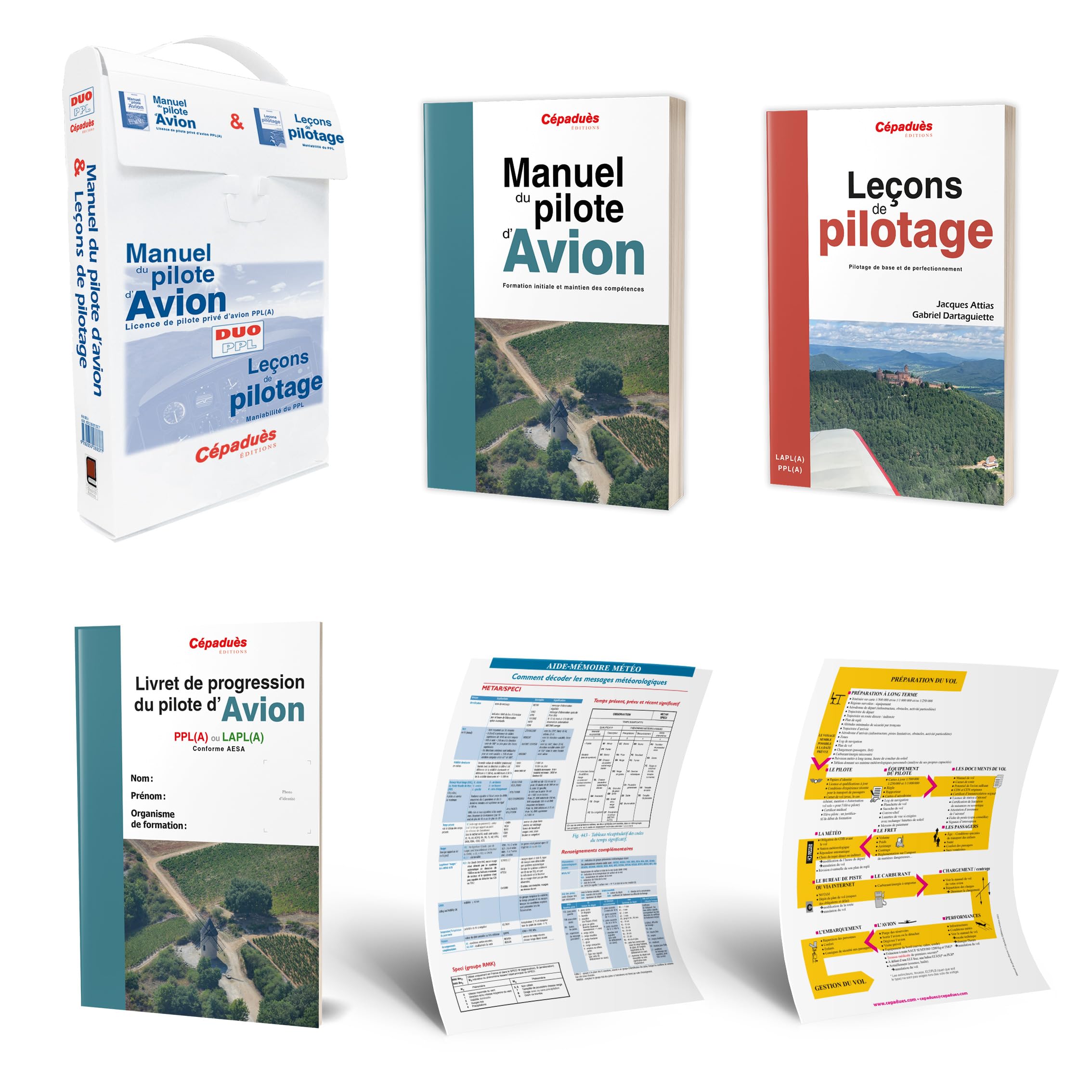 Mallette DUO PPL - comprend les actuelles éditions de : Le Manuel du Pilote d'Avion 21e éd. + Leçons de Pilotage 7e éd.