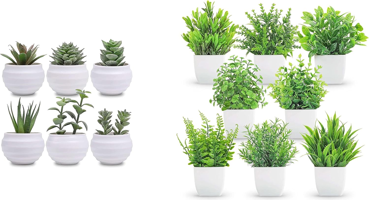 A Bundle of Set of 6 Succulents Plants Artificial in Pots