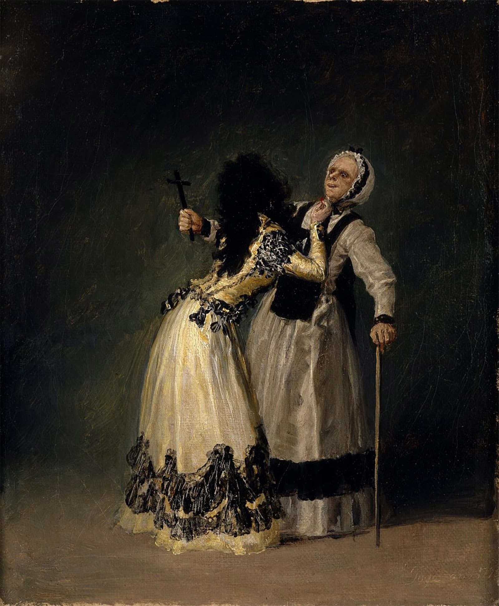 ARTXLXXBN Famous Painting Art Wall Decor Abstract Art Picture The Duchess of Alba And the Blessed by Francisco De Goya Animal Pictures for Home Decor 60x90cm