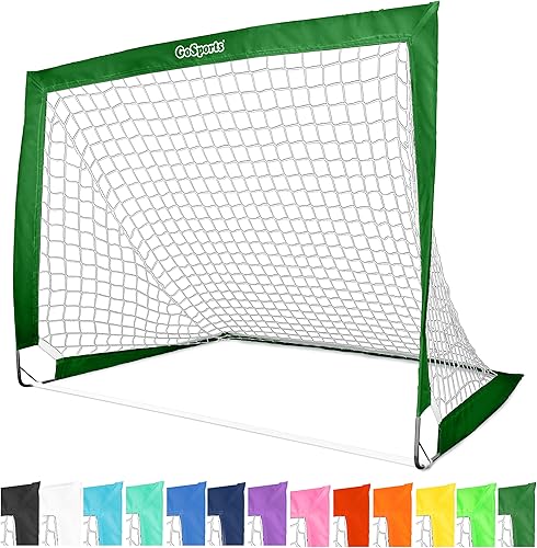Miniatura 16 de GoSports - Arcos de fútbol portátiles para niños, 13 opciones de color, elige 4 x 3 pies o 6 x 4 pies, redes desplegables de tono de equipo para