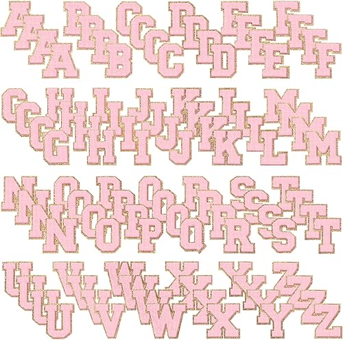 Miniatura 1 de 104 parches de letras de felpilla termoadhesivos de la A-Z, parches de reparación del alfabeto, parches bordados de letras para coser, parches con