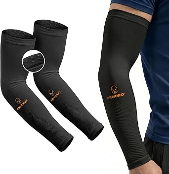 ARMORAY Arm Sleeves for Men or Women Anti Slip Basketball Golf Running Football Cycling