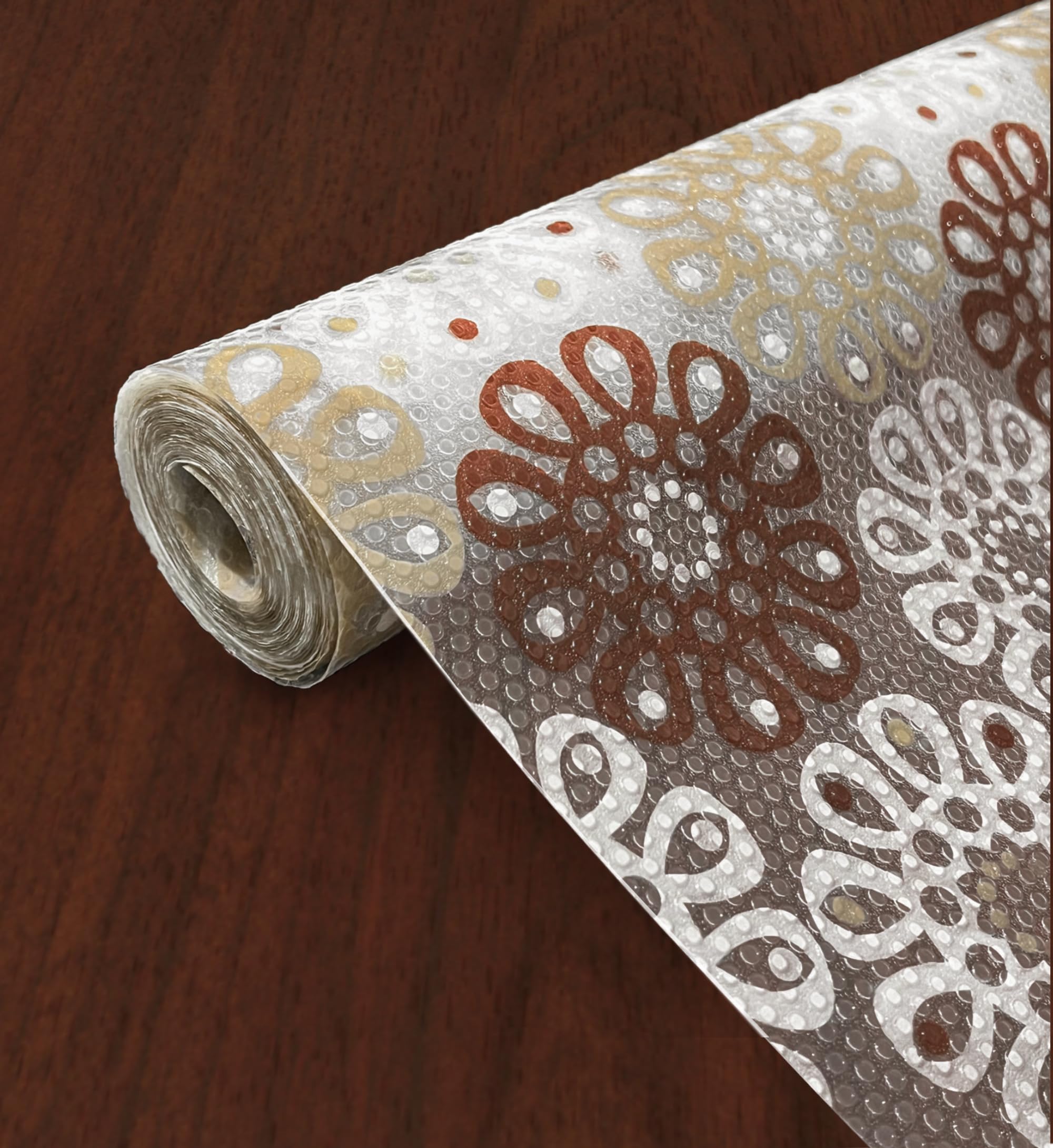 Yellow Weaves PVC Kitchen Mat Fridge Mats 45 cm X 3 Meters Anti Slip Roll, Shelf Liners Sheet for Kitchen, Shelves, Cabinet, Drawer, Wardrobe, Refrigerator, Table (Brown Flakes)-image-40
