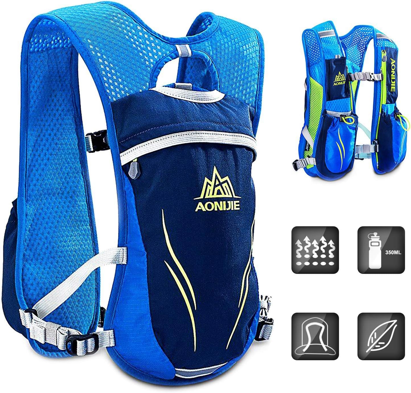 HINATAA Hydration Pack Backpack,5.5L Running Hydration Vest Marathon Running Vest for Women and Men Lightweight Trail Running Backpack