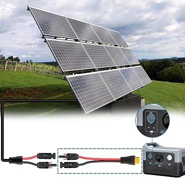 XT60 Connector, MC4 to XT60 Extension Charging Cable 10FT, Solar to XT60 Cable 10AWG