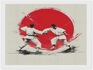 Brkgpw Karate Fight Art Diamond Art Painting Art Kits Diamond Art Painting Diamond Art Kits 5D Diamond Art Painting Kits DIY Diamond Art for Home Wall Decor 12"x16"