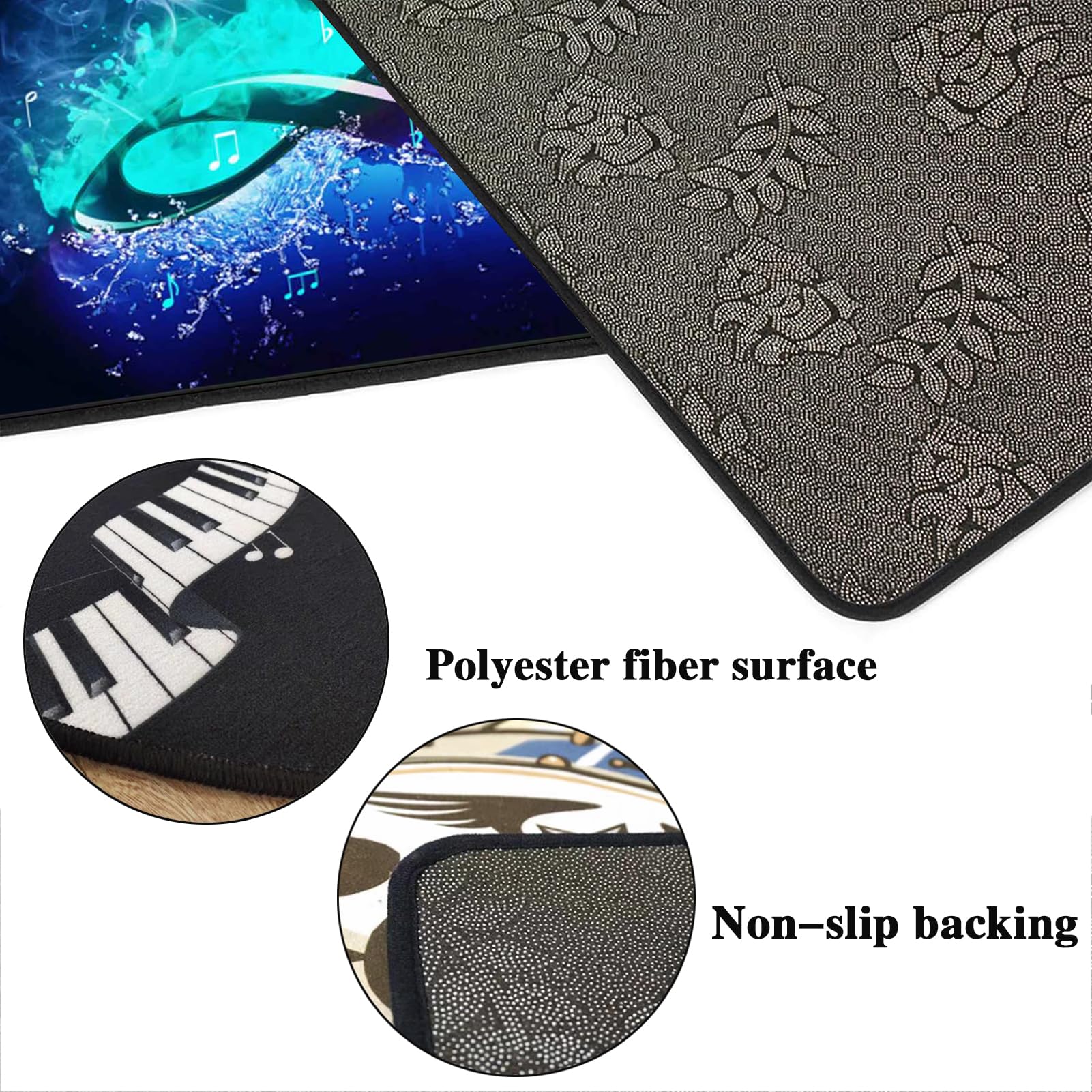 Tapis Batterie Acoustique Tapis de Tambour Insonorisé Tapis de Batterie électronique Tapis d'absorption Vibrations Tapis Batterie Tambour pour Basses Caisse Claire et Autres Instruments 140 x 120 cm