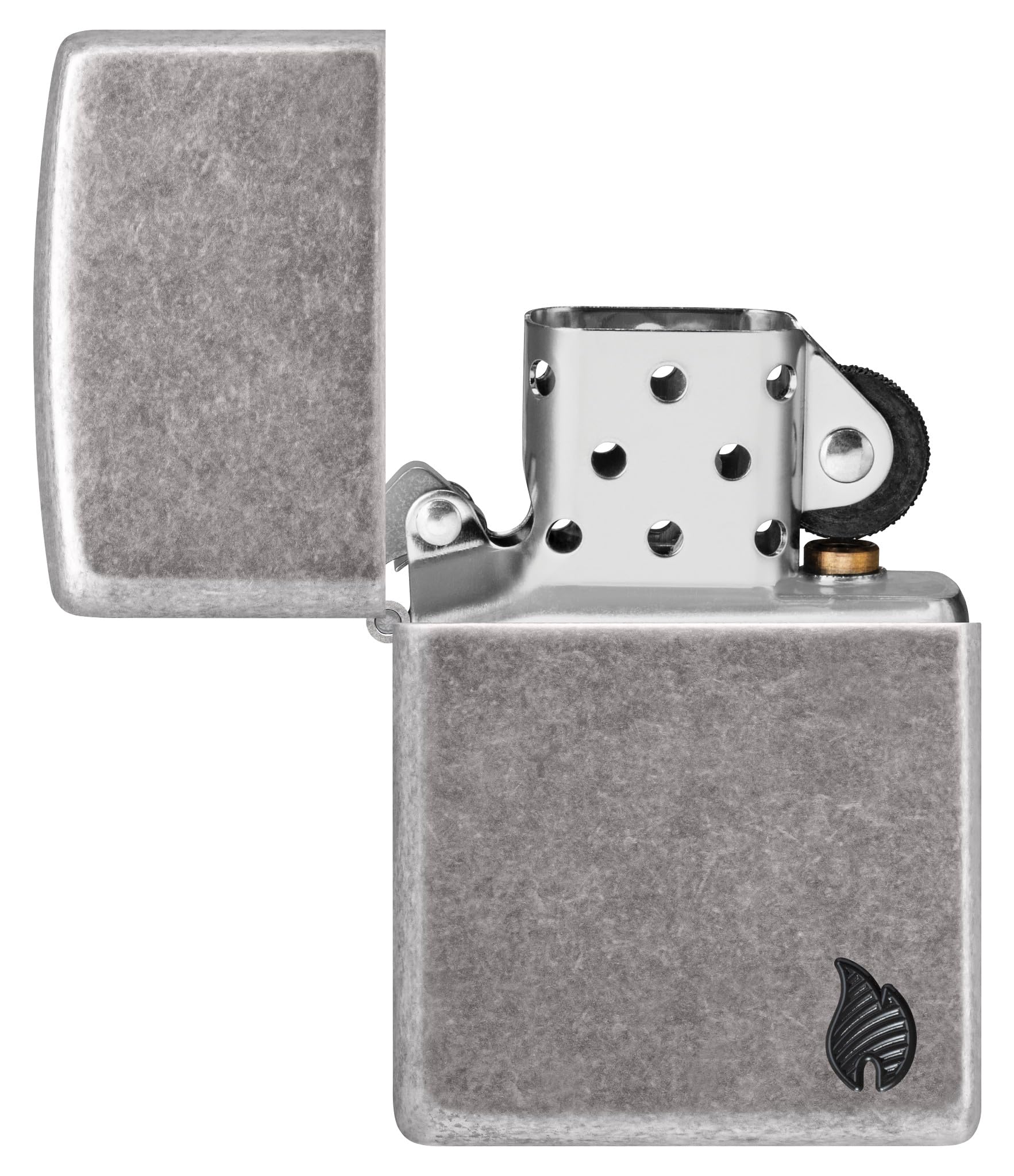Zippo Armor Series Flame Deep Carve Sturmfeuerzeug Antikes Silber Nachfüllbar Windfest Made in USA