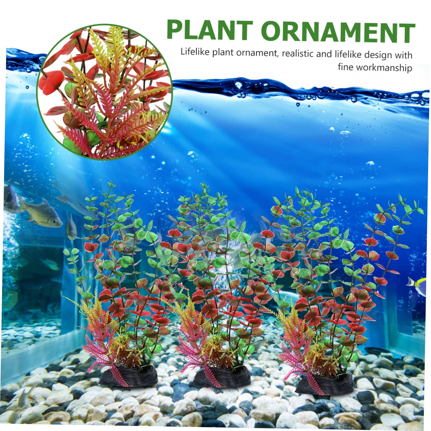 minkissy 4stücke Künstliche Wasserpflanzen Für Aquarien Dekorative Kunststoffpflanzen Für Lebendige Aquariumgestaltung Sicher Für Fische Pflegeleicht Und