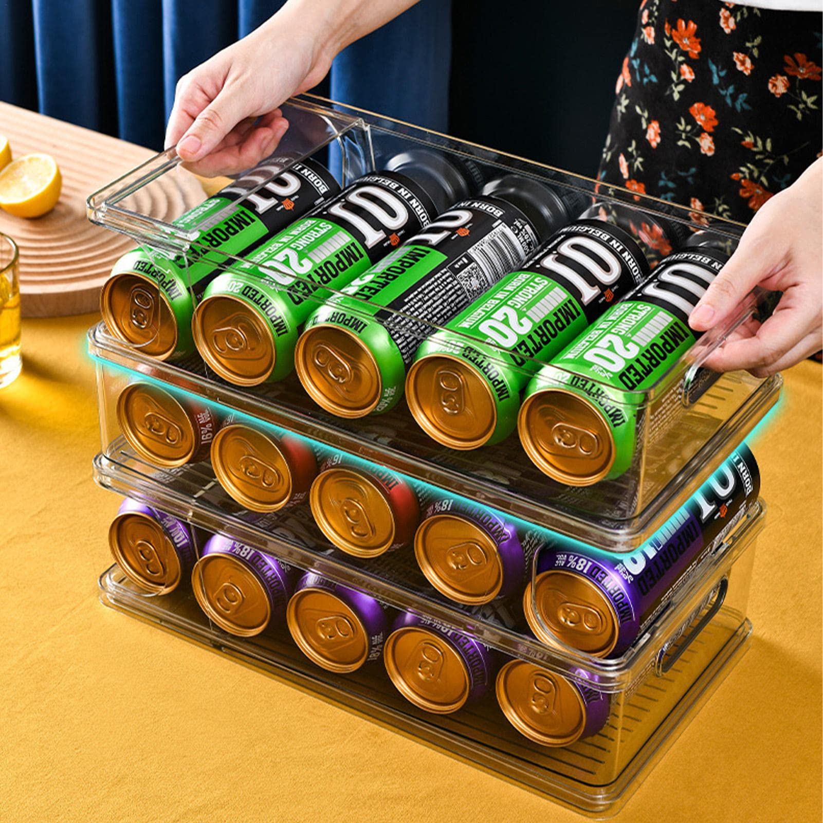 Amazon.co.jp: 缶ドリンクホルダー 収納 ディスペンサー容器 缶ビール