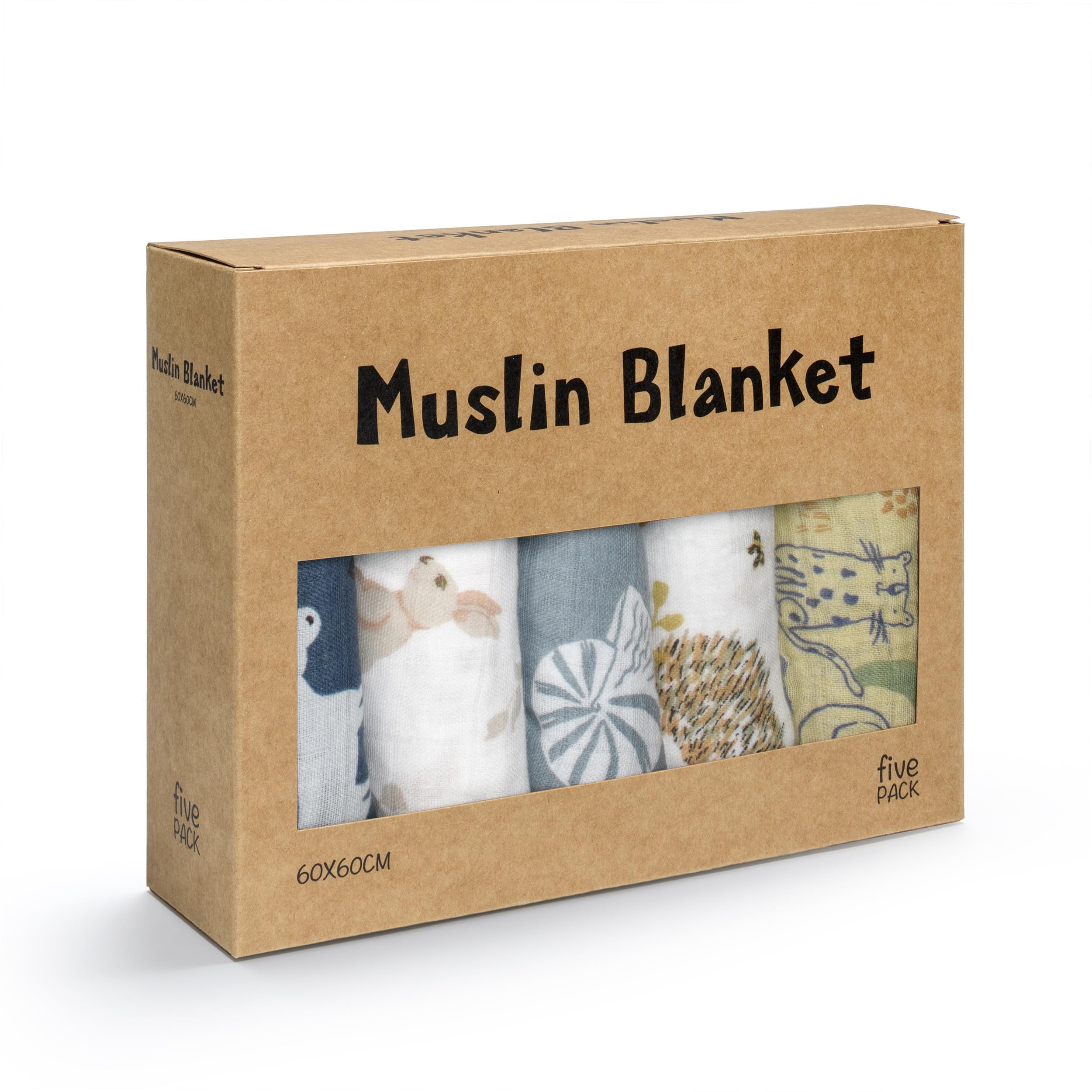 dinka! Baby Muslin Cloths, 100% Cotton Muslin Blanket for Delicate Skin