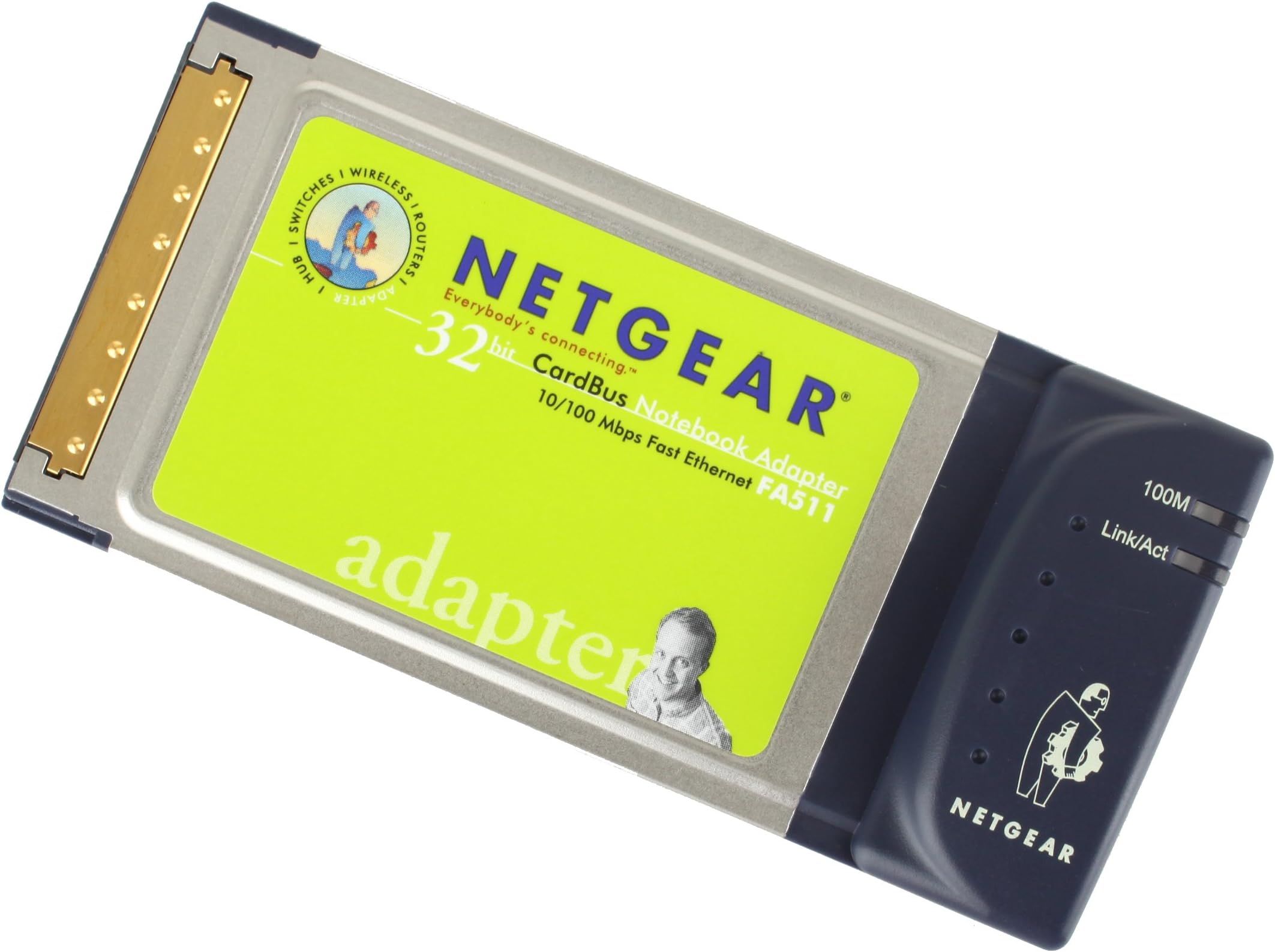 NETGEAR FA511 32-bit CardBus PC Card Mobile (10/100)