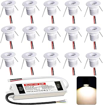 Led-spots Voor Binnen Zwart 1W Mini Inbouwspot met Voeding Voor Woonkamer, Vitrinekast, Keuken (Kleur : Groente, Maat : 30
