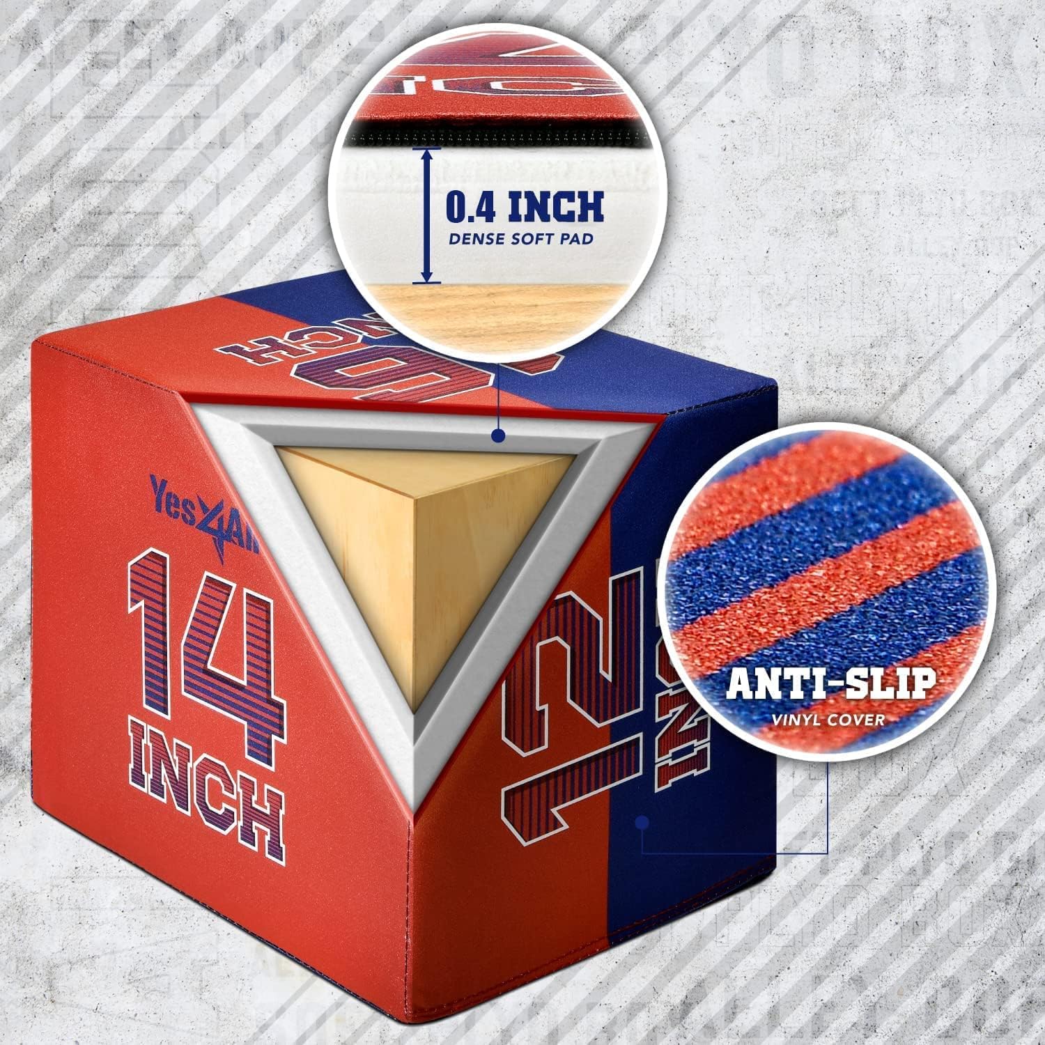 Yes4All 3 in 1 Soft Plyo Box con Anima in Legno, Scatola pliometrica in Schiuma per Esercizi, Crossfit, MMA, Allenamento pliometrico, Disponibile in 4 Misure