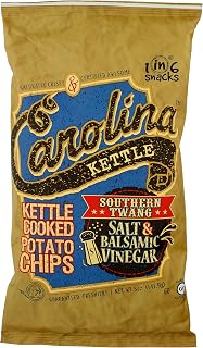 Carolina Kettle Kettle Cooked Potato Chips, Southern Twang Salt & Vinegar, 5 Oz