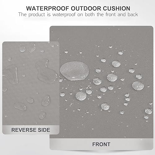 Vista 32 de Favoyard - Cojín de banco para exteriores de 42 x 18 pulgadas, impermeable, para muebles de patio, el color resiste 3 años, para el sofá de jardín