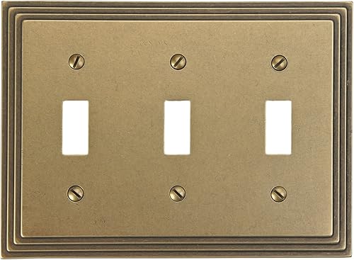 Vista 67 de Amerelle Steps - Placa de pared de metal fundido dúplex individual en níquel satinado