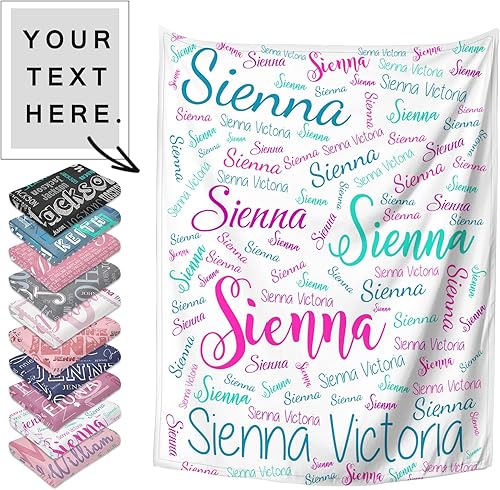 Miniatura 4 de GBVllexuii Manta personalizada para bebés, niños y adultos, mantas personalizadas con nombre para niñas y niños, manta de franela personalizada para