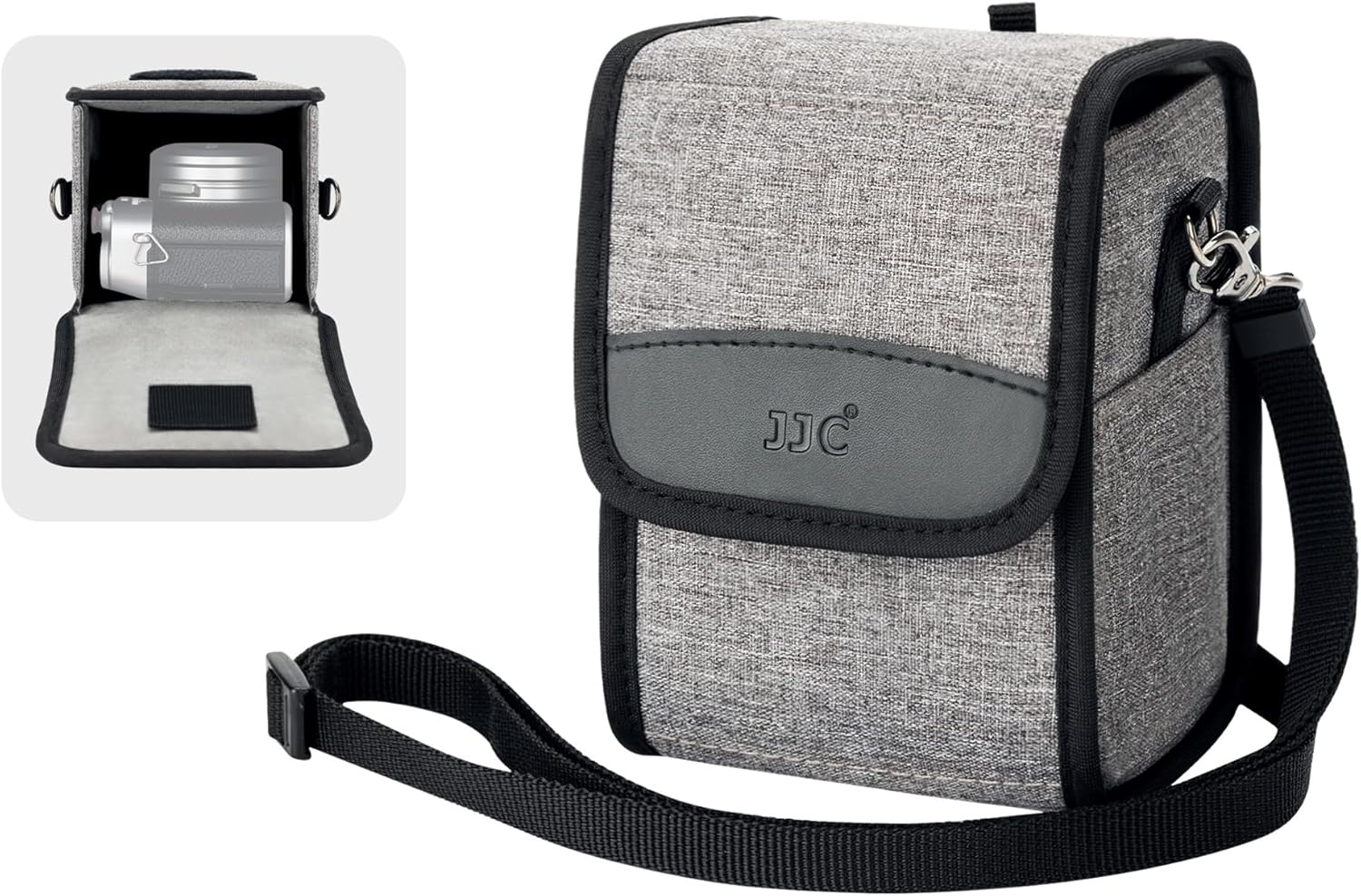 JJC Compact Travel Camera Pouch Case Belt Crossbody Bag with Strap for