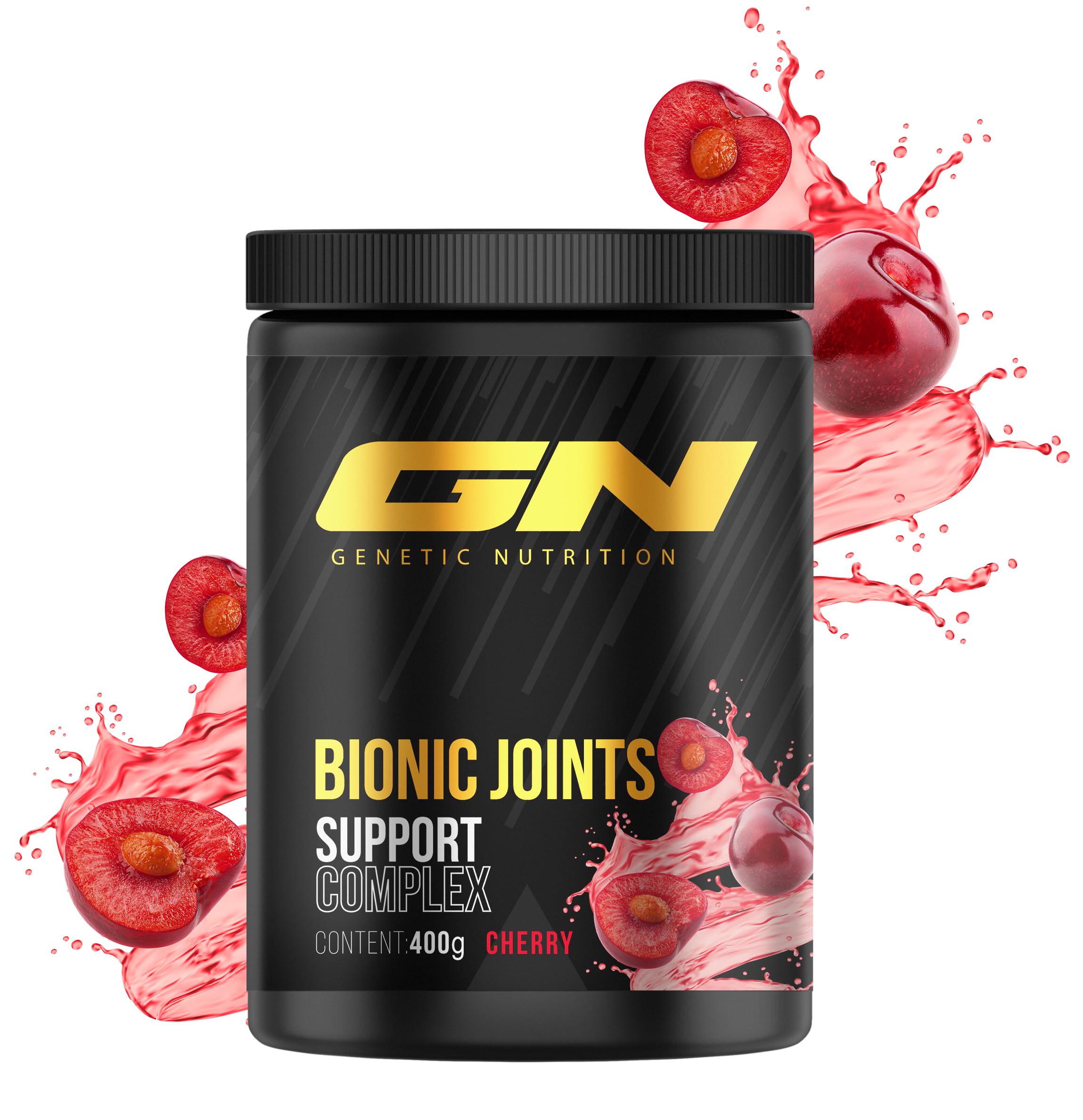 GN Laboratories Bionic Joints (Cherry) – Kollagenpeptide für Gelenke, Haut & Bindegewebe – Mit Vitamin C, Zink & Kupfer als Cofaktoren – 400g, Made in Germany