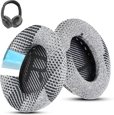 Cuscinetti Auricolari di ricambio in gel QuietComfort 35 / QC35ii, compatibili con la serie Bose QC45 QC35 QC25 QC2 QC15/ Around-Ear 2/AE2 AE2i AE2w/ SoundTrue e SoundLink-Grigio/Nero