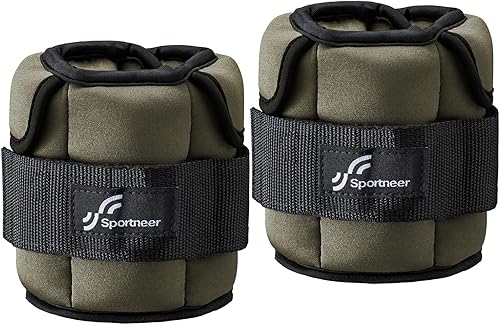 Miniatura 6 de Sportneer Upgrade Adjustable Ankle and Wrist Weights for Women and Men 1-7 lbs / 1-10 lbs Set Comfortable, Secure Fit for Walking, Running, Verde