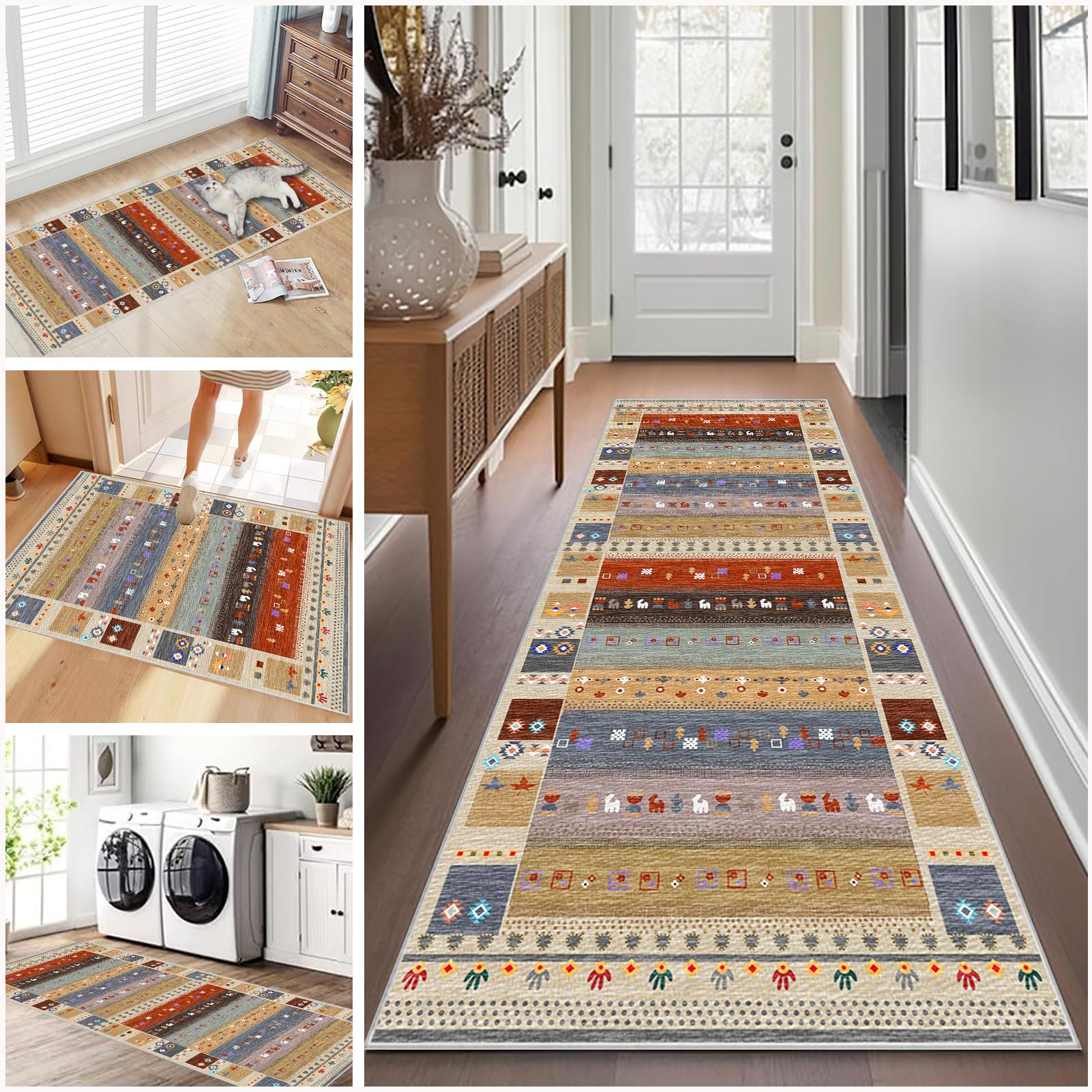 Tappeto Cucina Antiscivolo Lavabile Tappeto Passatoia per Corridoio Moderno lungo Tappeti Assorbente Tappeto Runner per Passatoia Cucina Soggiorno Camera da Letto Ingresso Lavanderia 40 x 60 cm