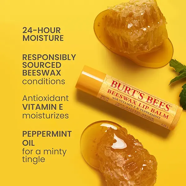 Burt's Bees 100% Natural Moisturizing Lip Balm (Original Beeswax) 2