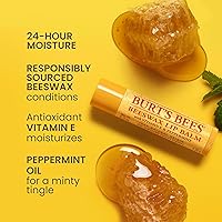 Vista 2 de Burt's Bees Regalos de Navidad, 4 productos de relleno de bálsamos labiales, juego clásico de cera de abeja Bounty – Bálsamo labial hidratante