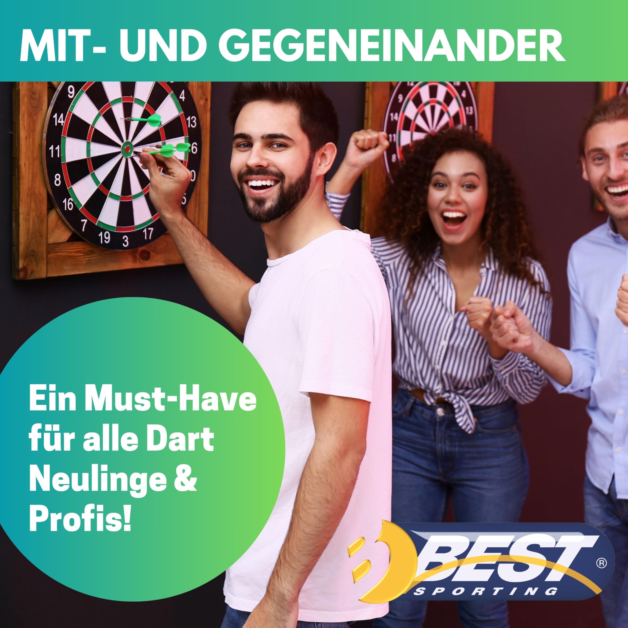 Best Sporting elektr. Dartscheibe Coventry - 27 Spiele mit 159 Varianten, bis zu 16 Spieler, 12 Dartpfeilen & Ersatzspitzen, LED-Anzeigen, Soundeffekt (Weiße Spinne)