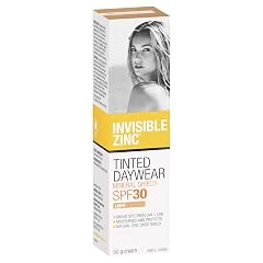 Invisible Zinc Light Tinted Daywear SPF 30 - Daily Moisturizer with Sun Protection Sheer Foundation to prevent appearance