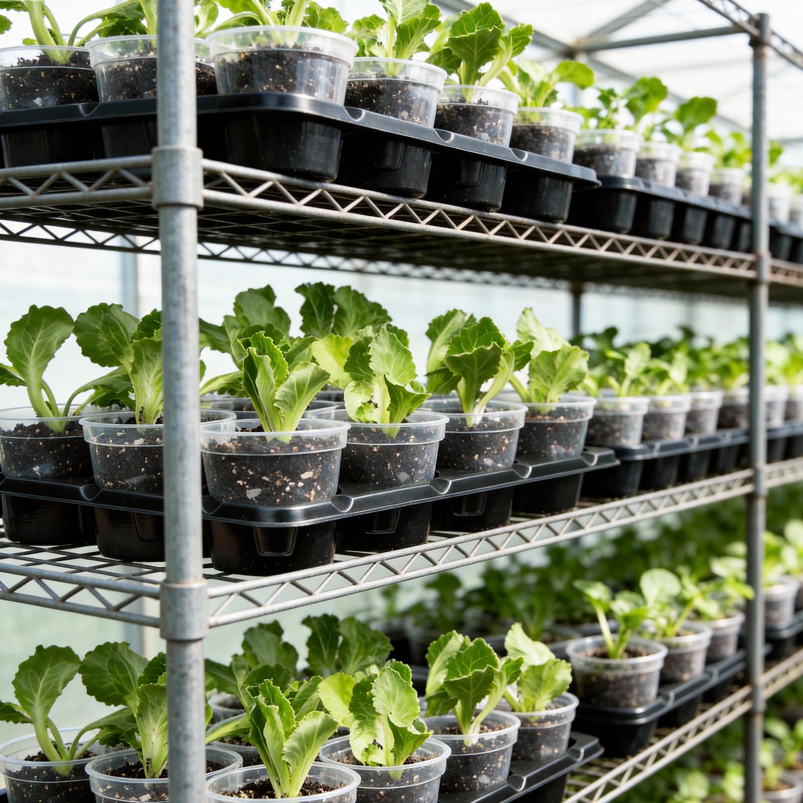 homenote Lot de 2 plateaux de démarrage de graines de 10,2 cm, 12 cellules | Avec lampe de croissance, dôme d'humidité, 24 pots de pépinière de 10,2 cm, kit de germination en plastique