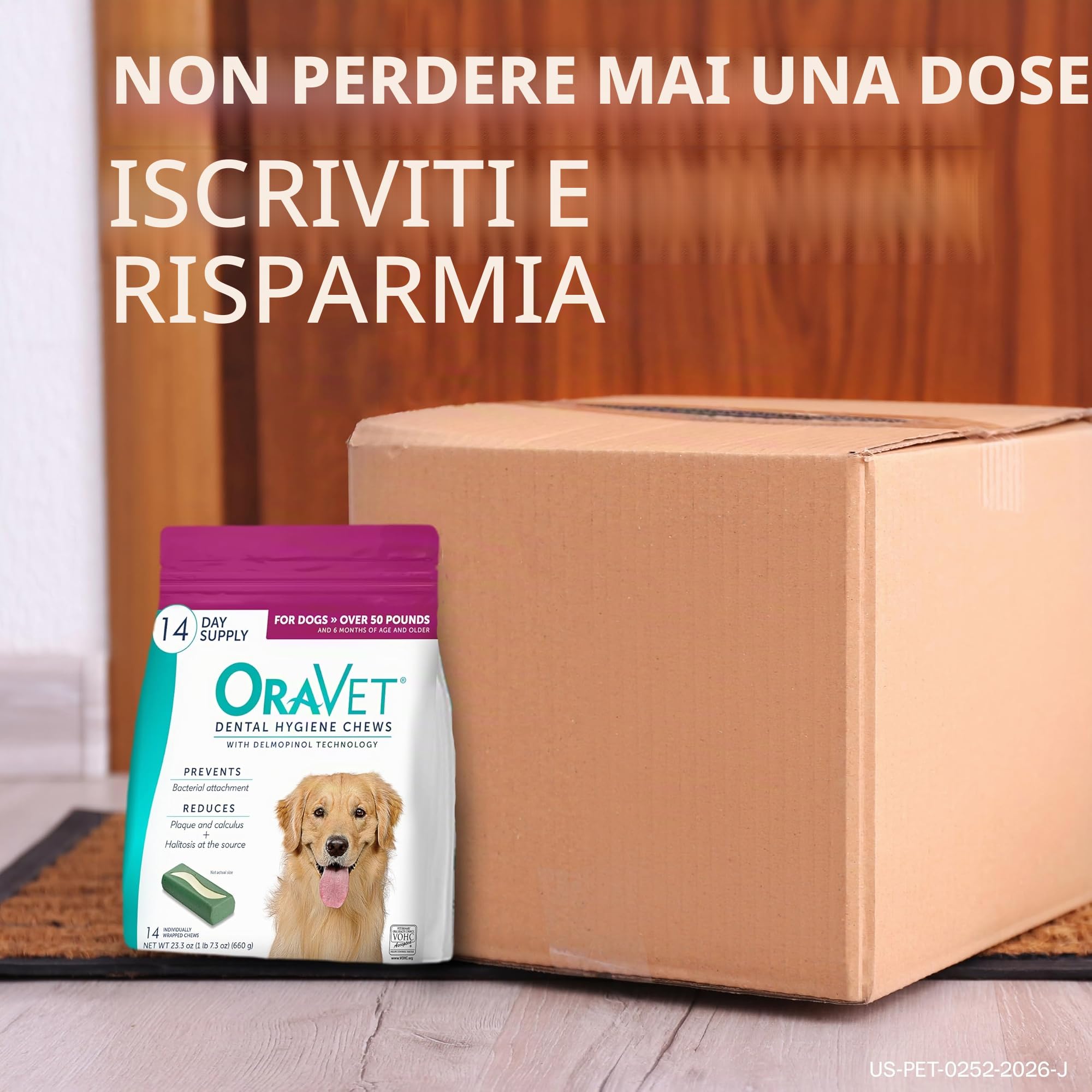 Merial, Strisce per l'igiene dentale di Oravet per cani (4,5-10,9 kg), trattamento dentale per cani, confezione da 30