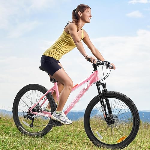 Miniatura 33 de Bicicleta de montaña de 24/26 pulgadas, marco de aluminio, bicicleta de montaña con frenos de disco Daul, Shimano suspensión delantera de 21 Negro