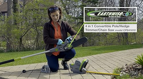 Miniatura 11 de Earthwise CVP41810, multiherramienta 4 en 1, se convierte en 4 herramientas Sierra manual de 7 Amp, 10 pulgadas, bordadora de 4,5 amp, 17 pulgadas