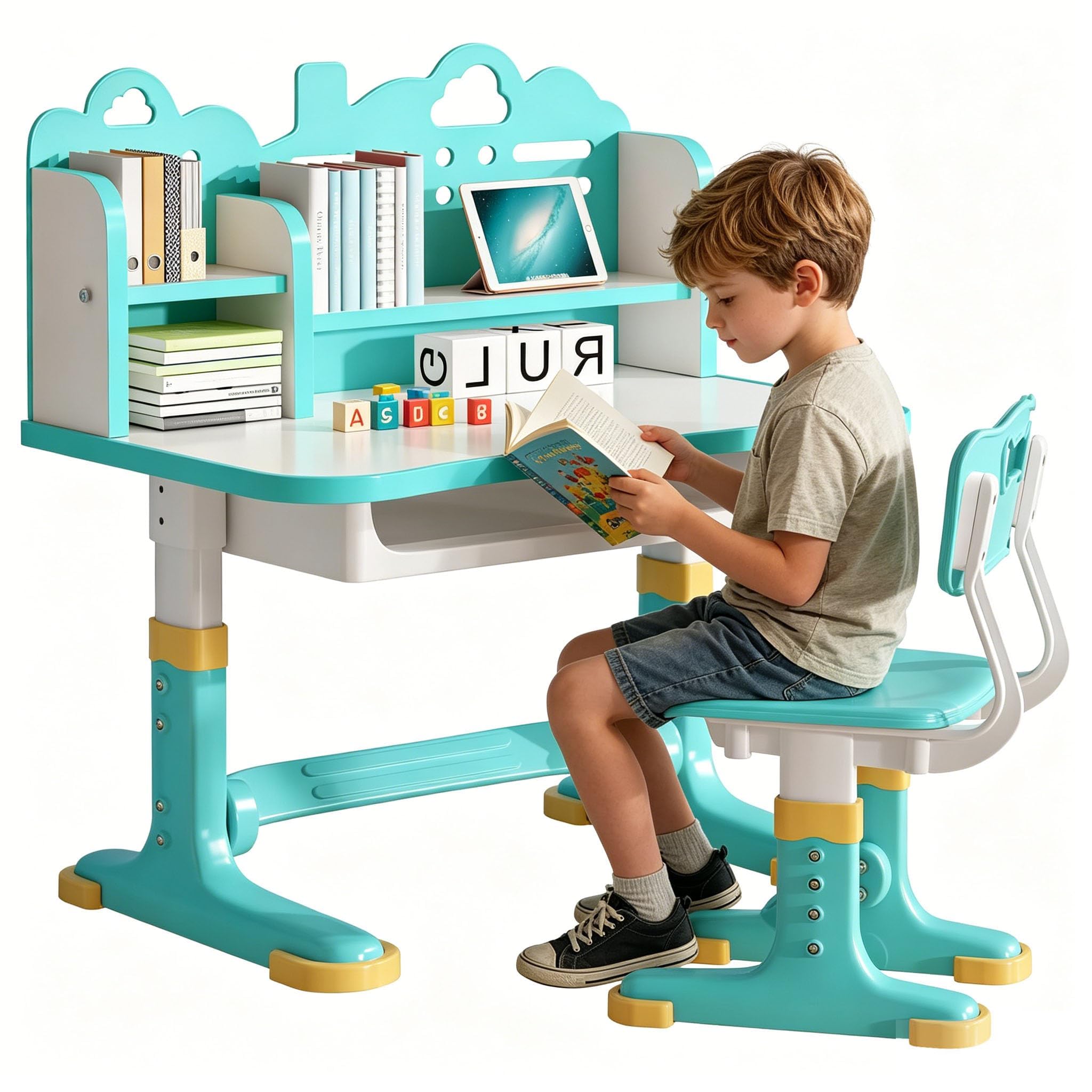 Photo 1 of Kids Study Desk and Chair Set 3-12 - Height Adjustable Children Study Table